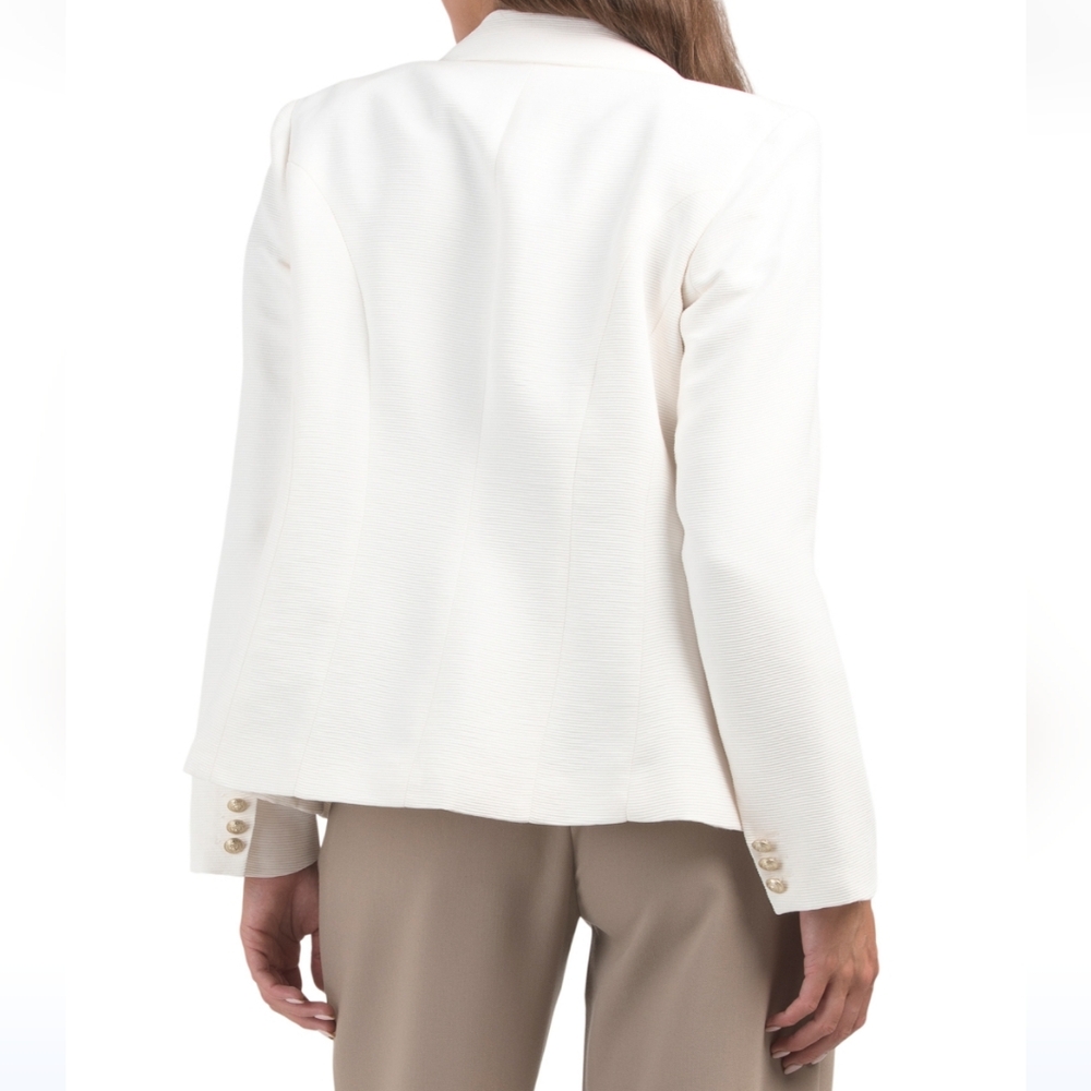 Rachell Zoe Women's White Woven Blazer - Picture 2 of 5